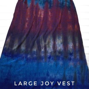 Large custom dyed LuLaRoe Joy Vest